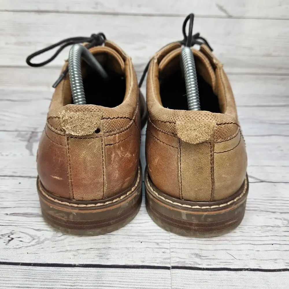 Skechers Leather Classic Fit Air Cool Lace Up Wing Tip Dress Shoes Mens Size 9.5